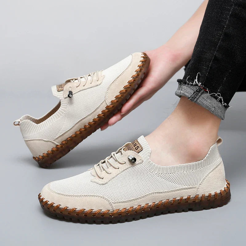 Herr Mesh Sneakers med Snörning EVA-Innersula och Gummisula
