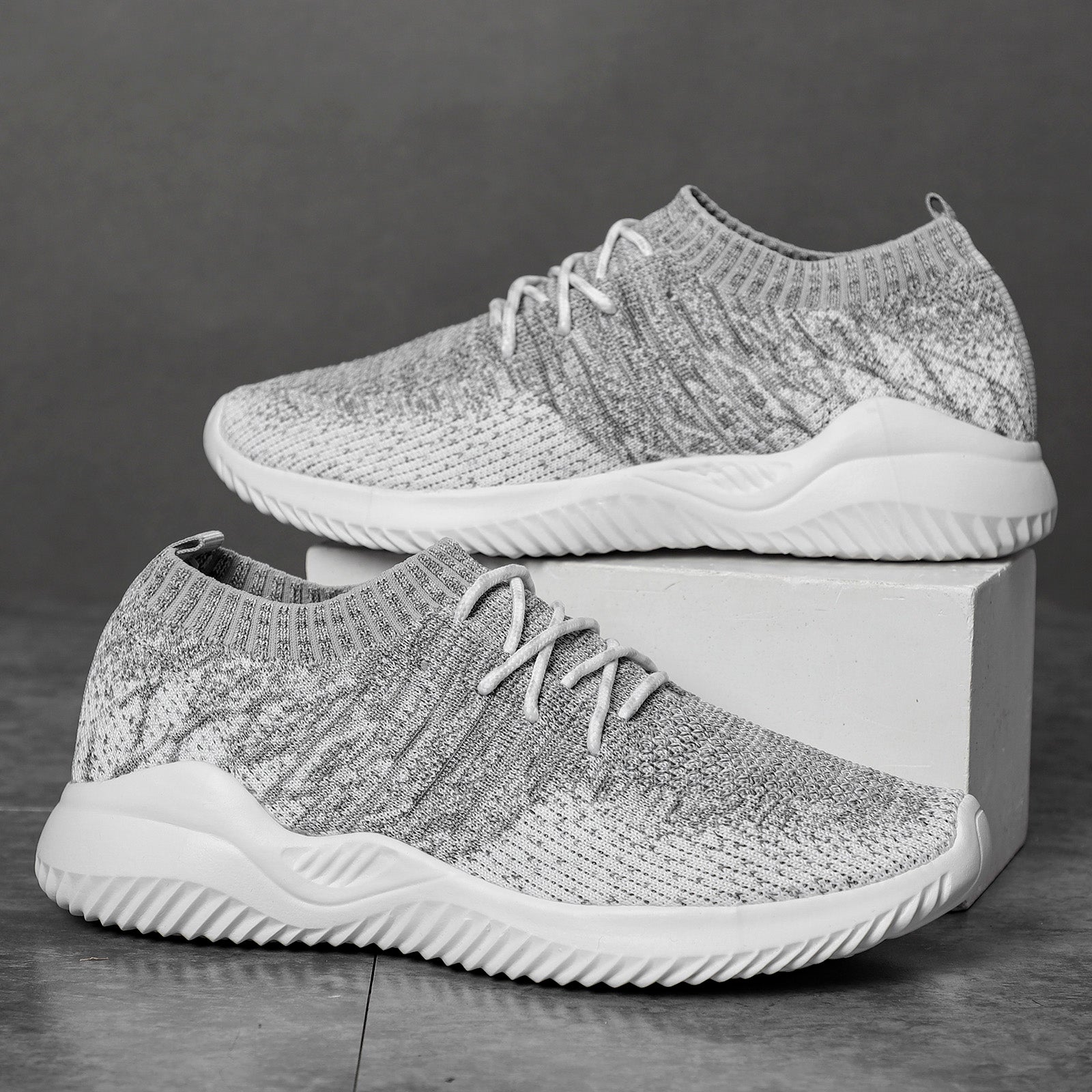 Herr Mesh Sneakers med Stretchkrage och Gummiyttersula