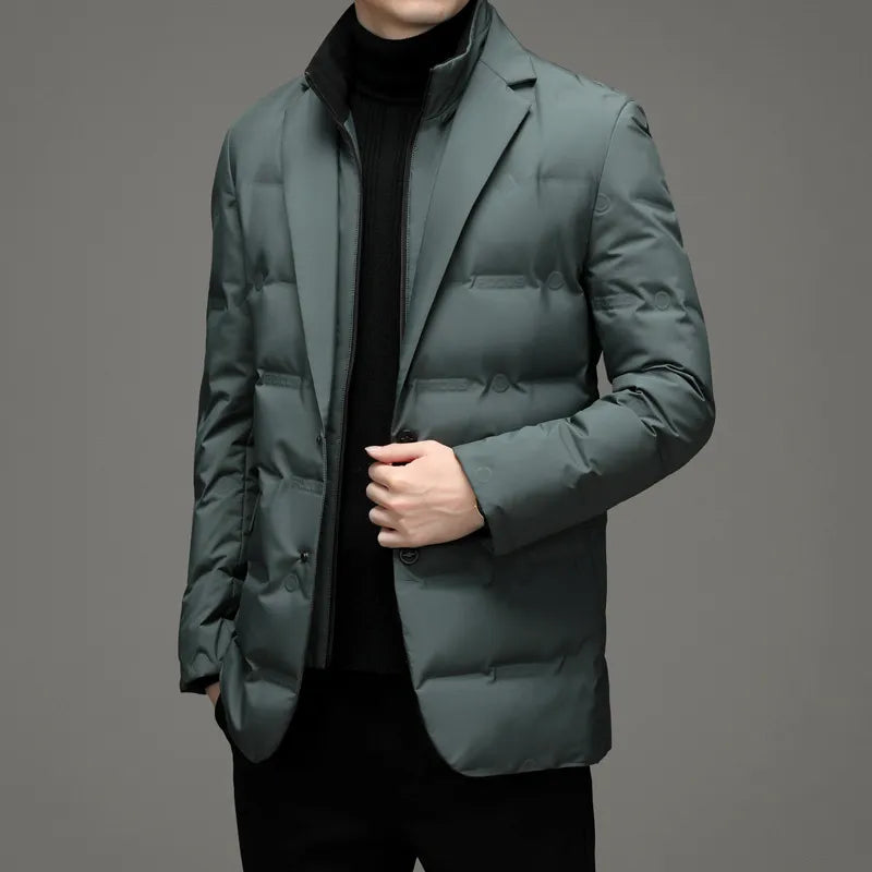 Män Zip-Up Vindjacka Med Kontrastdesign