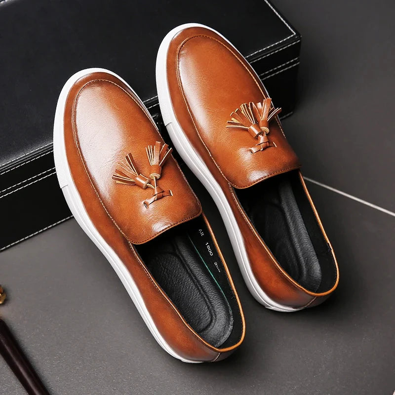 Herrloafers Slip-On Tofsdetaljer Vadderad innersula