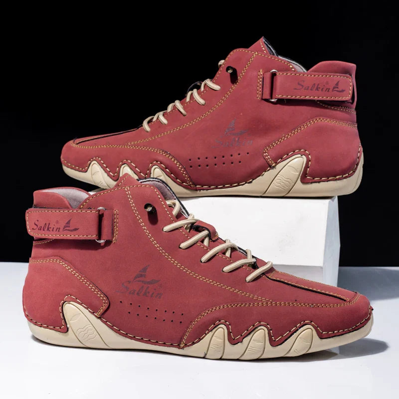 Herr Höga Sneakers Med Vågig Sula Och Sömmad Detalj