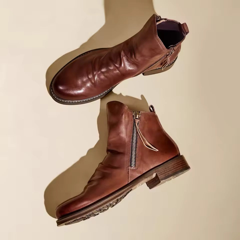 Herr Chelsea Boots Med Strukturerad Ovansida Och Elastiska Sidopaneler