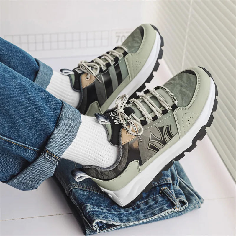 Herr Sneakers med Vadderad Innersula och Hållbar Yttersula