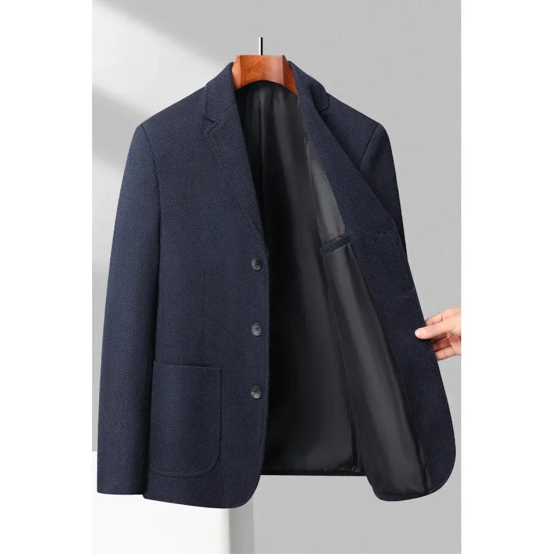 Herrkavaj Skräddarsydd Passform Lättfodrad