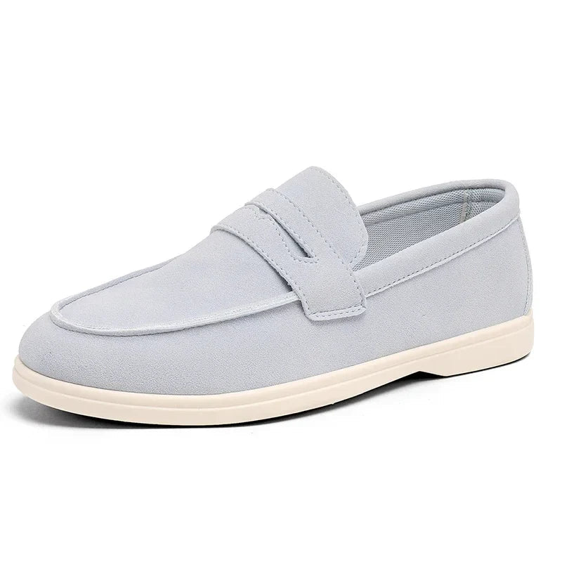 Herr Loafers i Konstmocka med Handsydda Sömmar och Dämpad Innersula