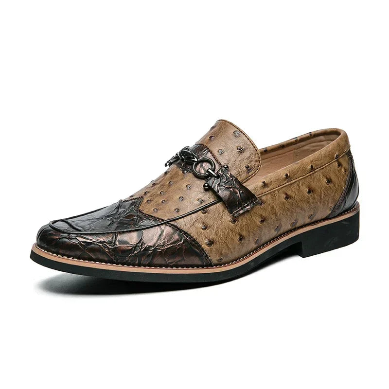 Herr Slip-On Loafers med Texturerad Ovandel