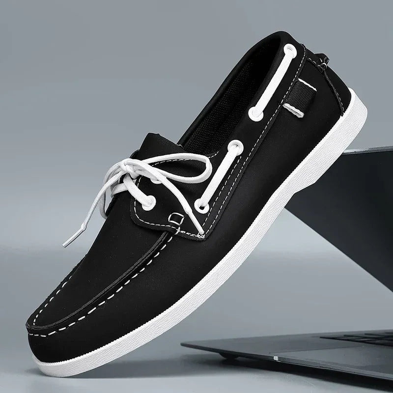 Loafers För Herr Med Eco-Överdel, Slip-On, Kontrastsöm Och Lätt Sula