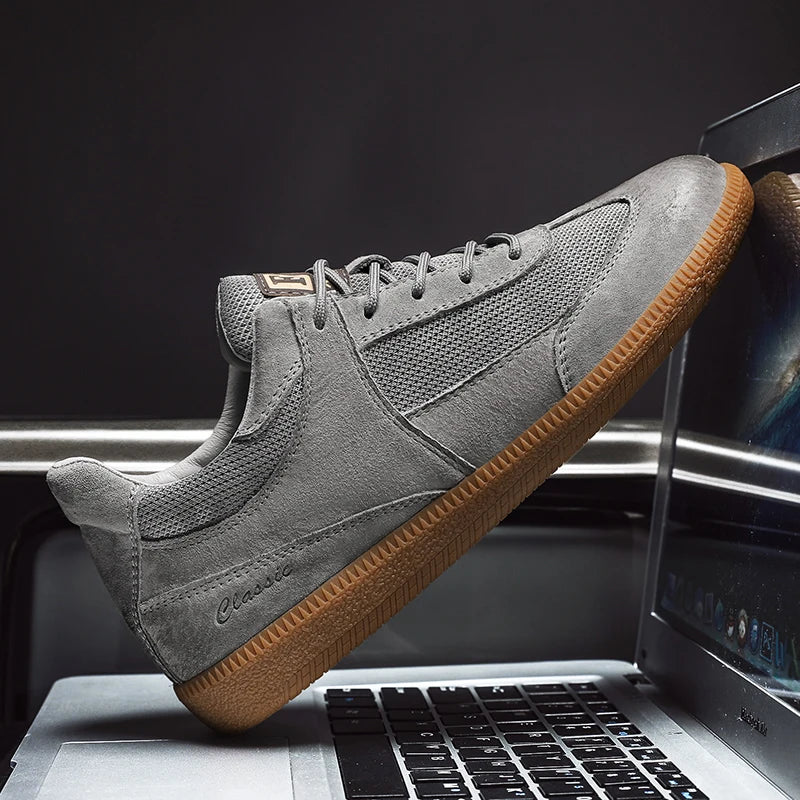 Herr Sneakers Med Halkfri Sula Och Detaljerad Söm