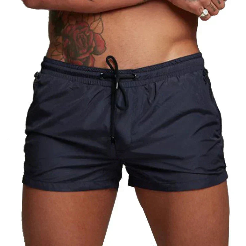 Sommarbadshorts För Män Med Dragkedjefickor