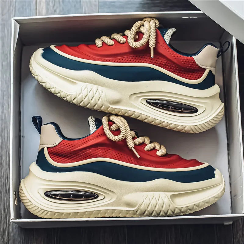 Herrsneakers Retro Mesh-Överdel Tjock Sula