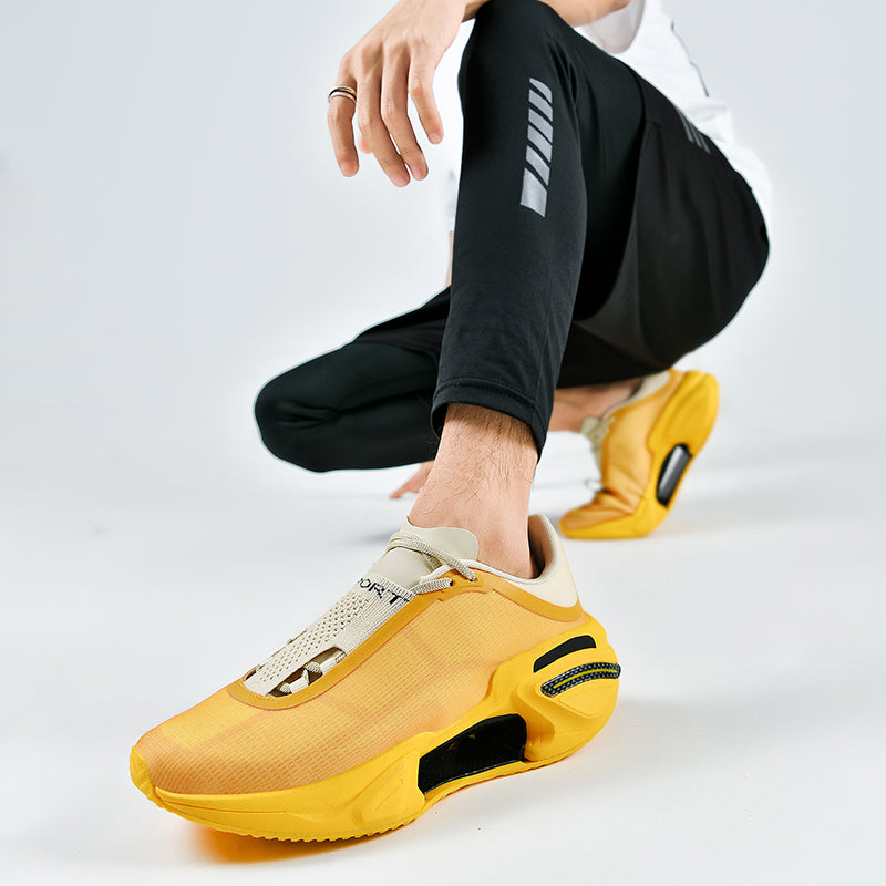 Herrsneakers med skumdämpning, strukturerad ovandel och gummigrepp