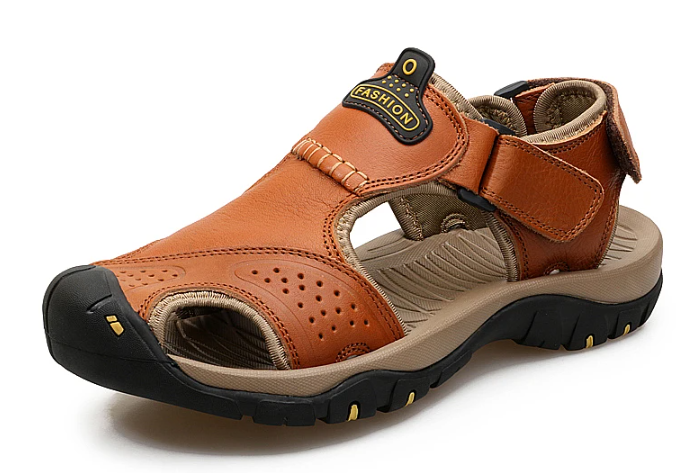 Herr Sommarsandaler Slip On Bred Passform Halkfri Kuddesula