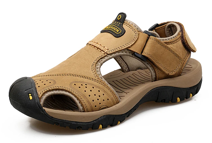Herr Sommarsandaler Slip On Bred Passform Halkfri Kuddesula