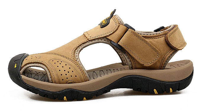 Herr Sommarsandaler Slip On Bred Passform Halkfri Kuddesula