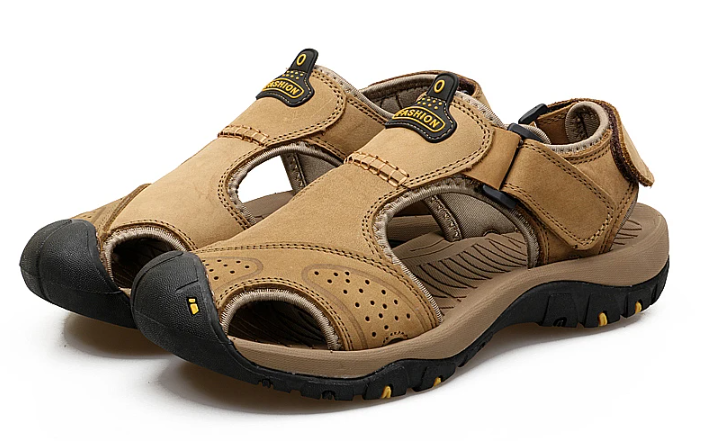 Herr Sommarsandaler Slip On Bred Passform Halkfri Kuddesula