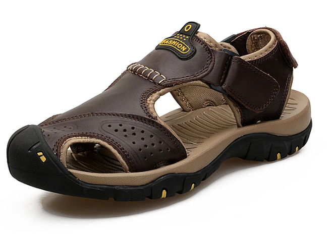 Herr Sommarsandaler Slip On Bred Passform Halkfri Kuddesula