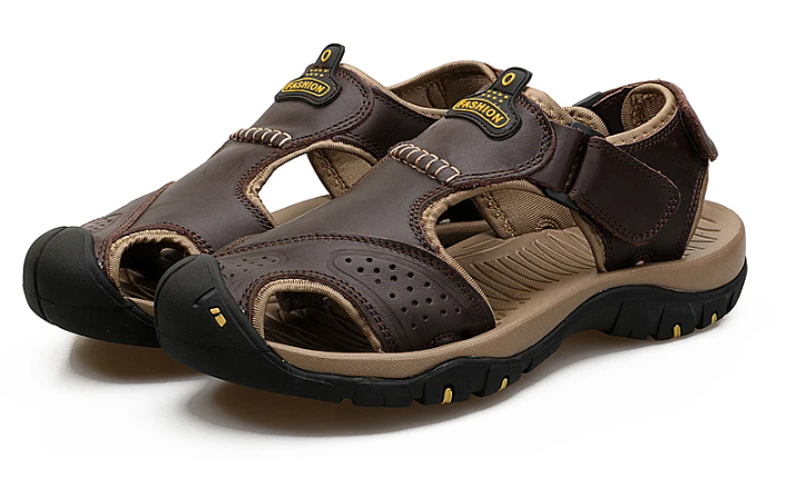 Herr Sommarsandaler Slip On Bred Passform Halkfri Kuddesula