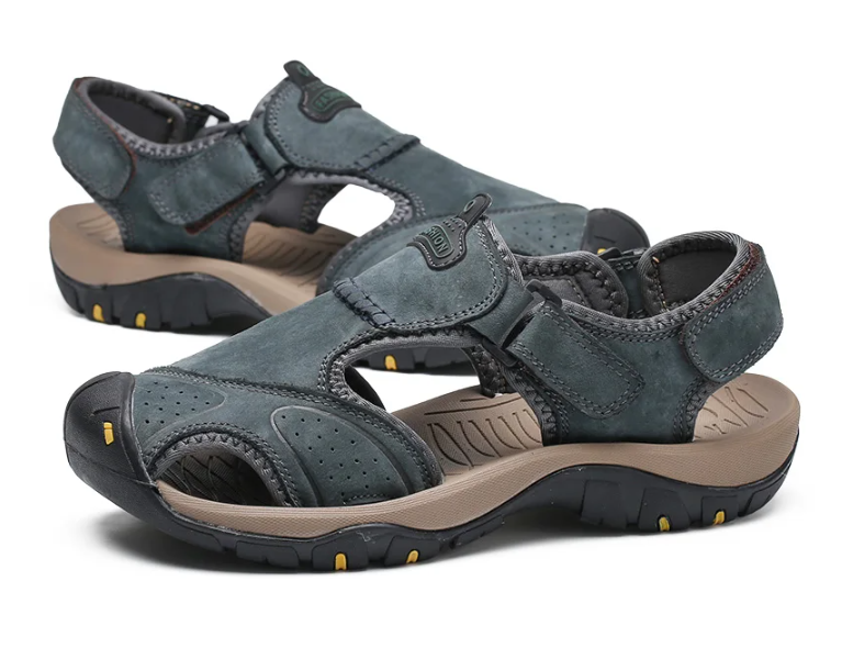 Herr Sommarsandaler Slip On Bred Passform Halkfri Kuddesula