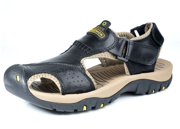 Herr Sommarsandaler Slip On Bred Passform Halkfri Kuddesula