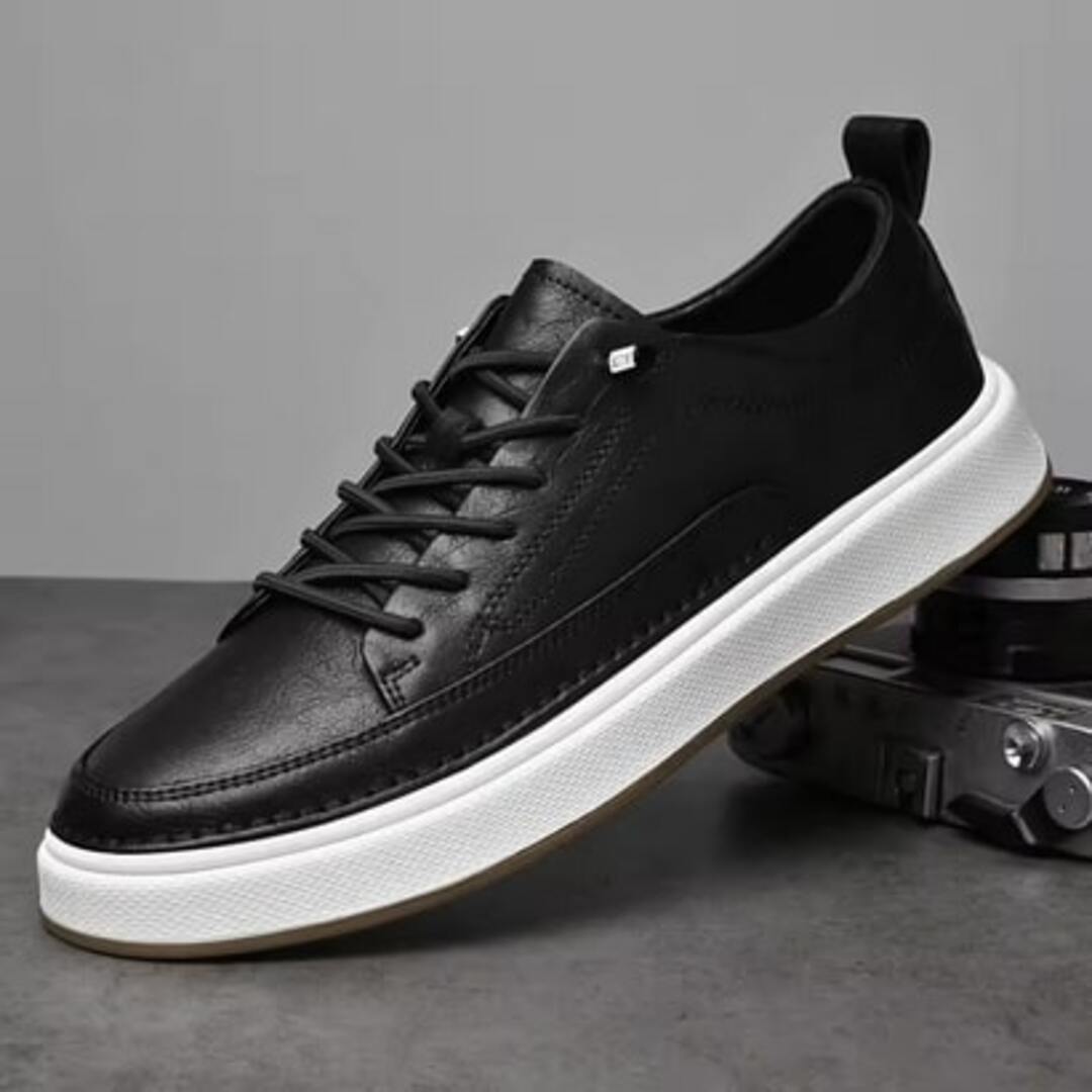 Herr Sneakers i Konstmocka med Snörning Dämpad Innersula och Lätt Sula