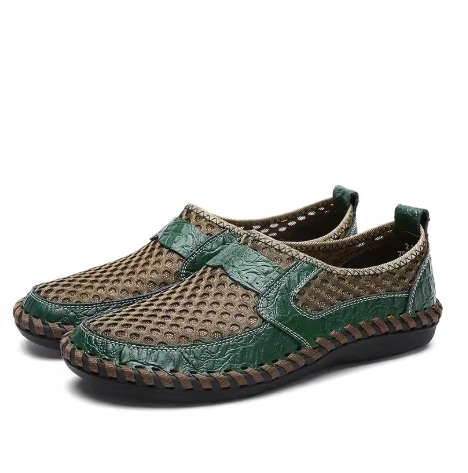 Herr Slip On Skor Mesh Ovandel Bred Passform Halkfri Kudde Sula