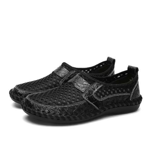 Herr Slip On Skor Mesh Ovandel Bred Passform Halkfri Kudde Sula