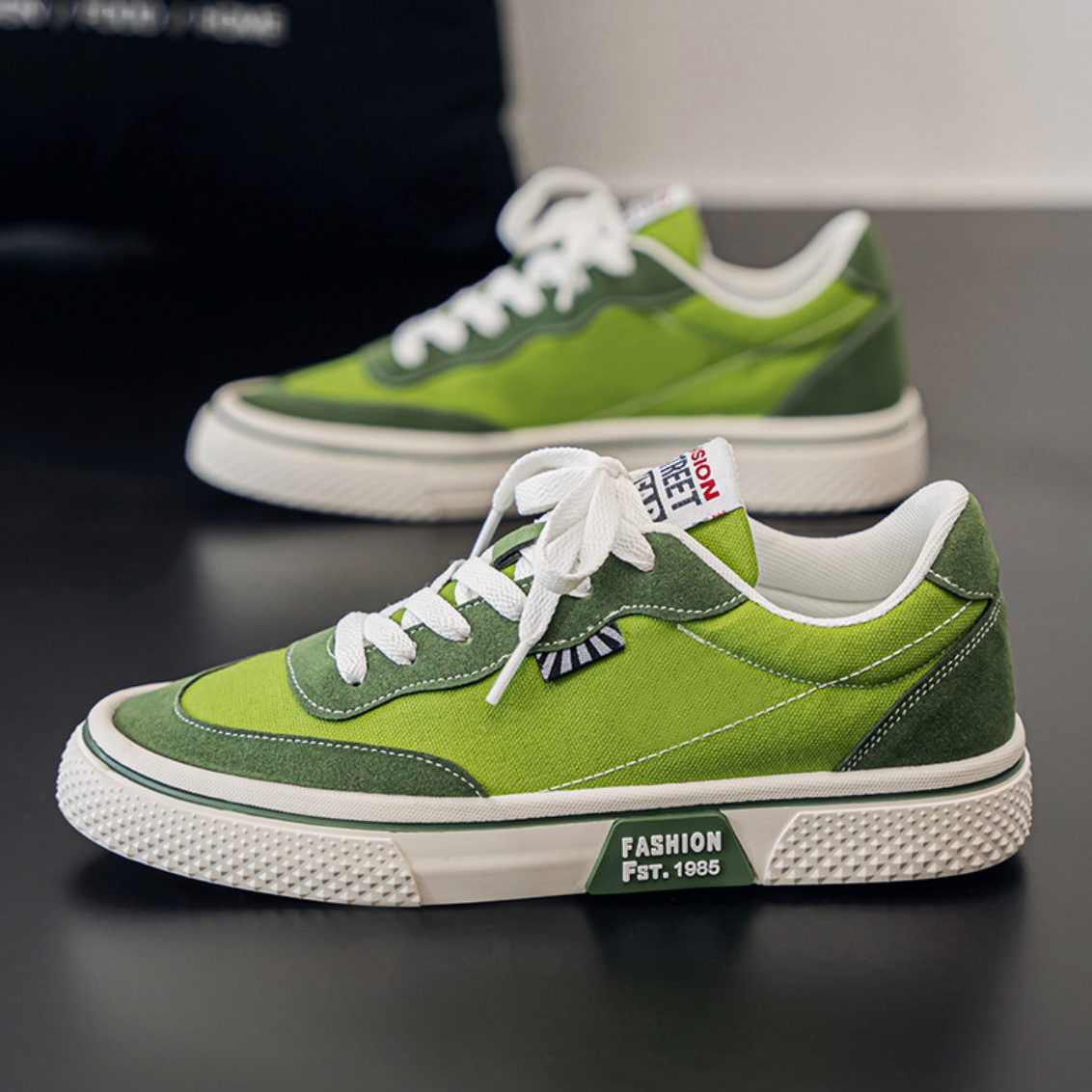Herr Skatersneakers Snörning Platt Sula Låg Modell
