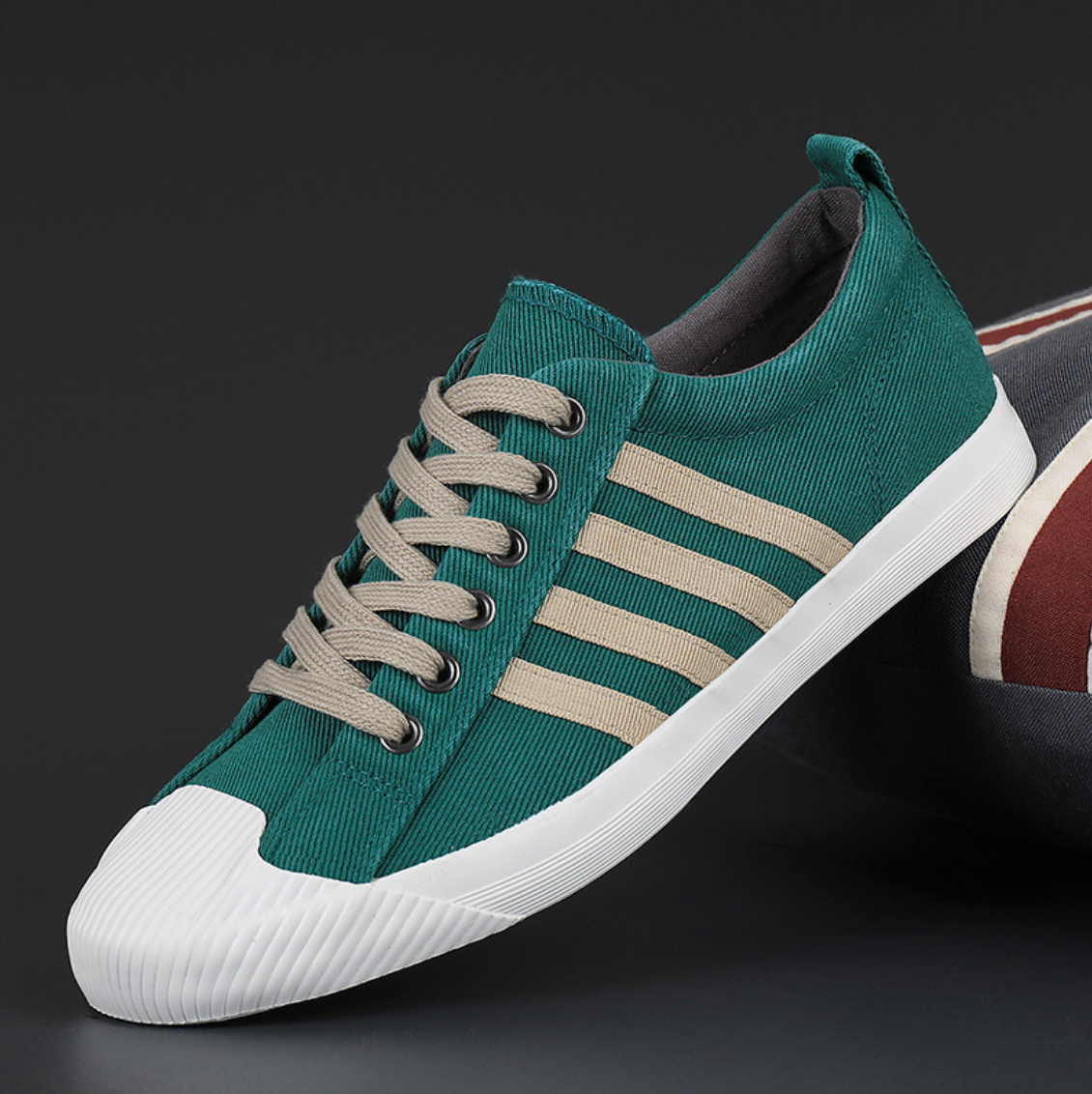 Herr Sneakers i Andningsbar Canvas med Mjukt Foder Halksäker Sula Lättvikt