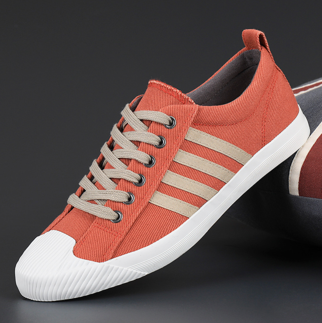 Herr Sneakers i Andningsbar Canvas med Mjukt Foder Halksäker Sula Lättvikt
