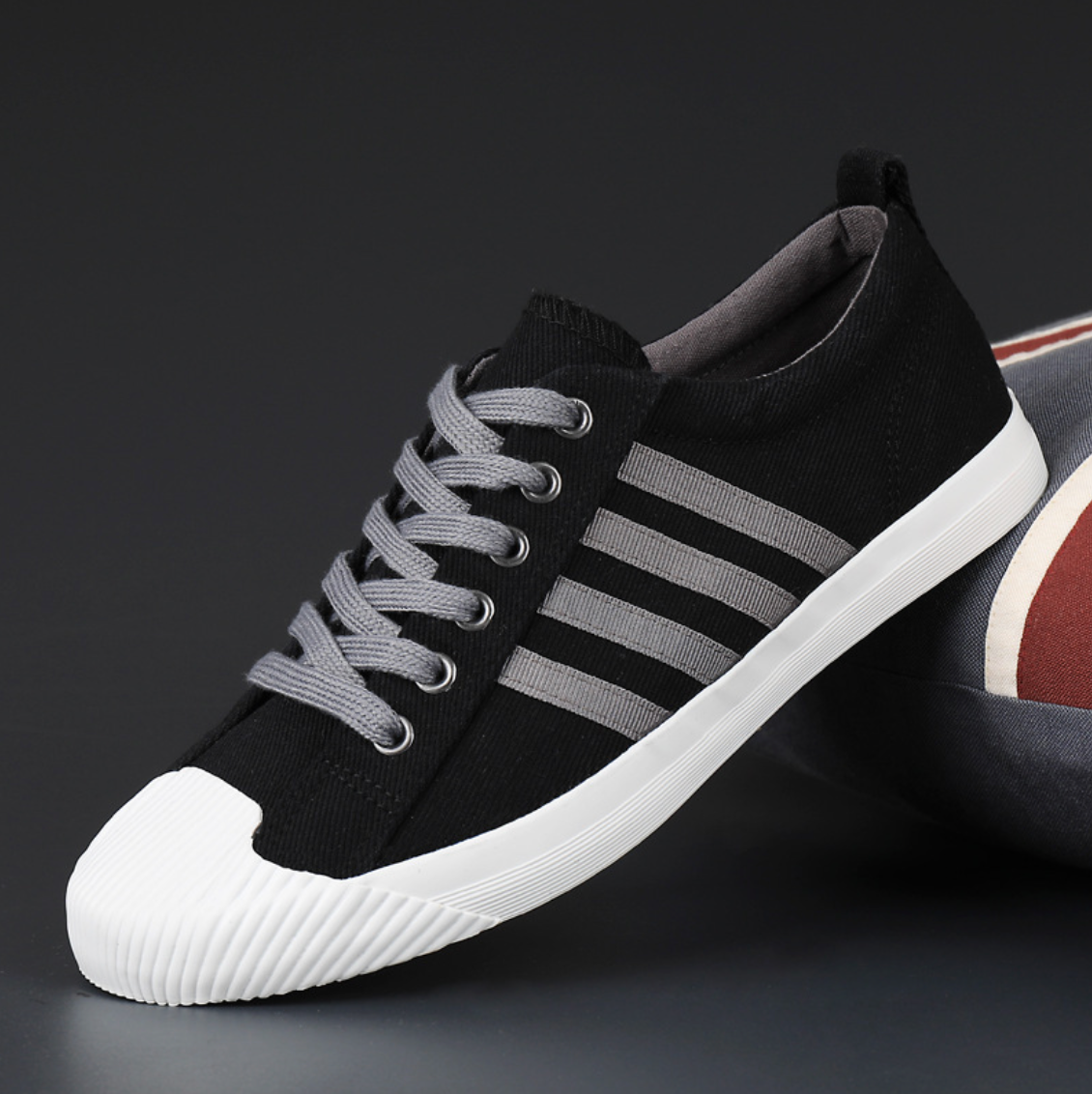 Herr Sneakers i Andningsbar Canvas med Mjukt Foder Halksäker Sula Lättvikt