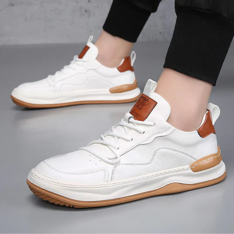 Herr Sneakers Med Dämpad Innersula Vadderad Krage Och Gummisula