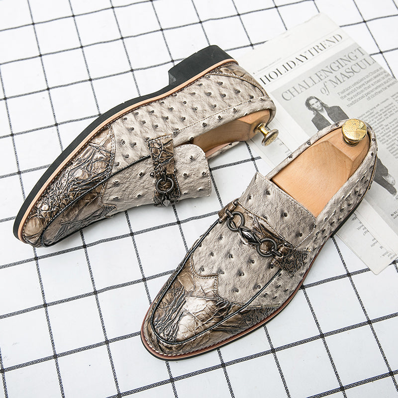 Herr Slip-On Loafers med Texturerad Ovandel