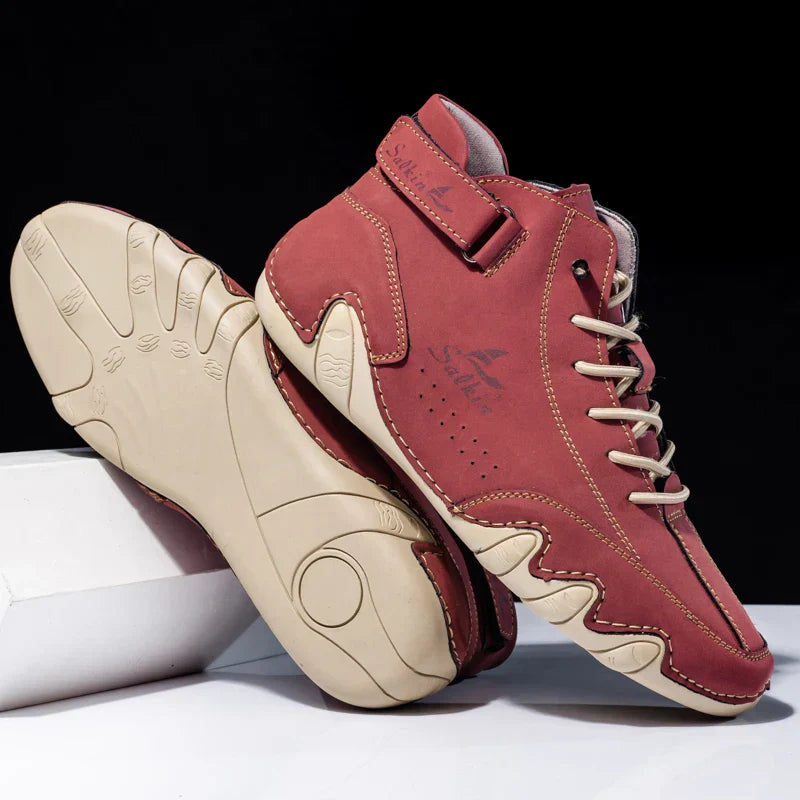 Herr Höga Sneakers Med Vågig Sula Och Sömmad Detalj