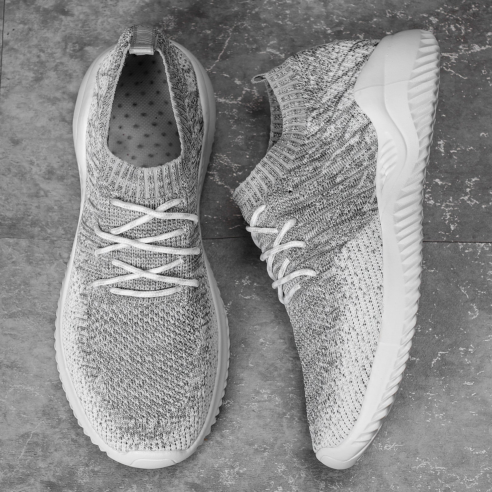 Herr Mesh Sneakers med Stretchkrage och Gummiyttersula
