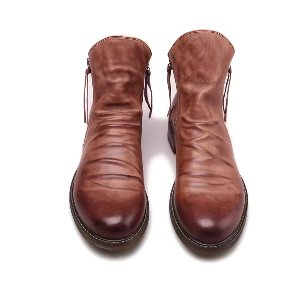 Herr Chelsea Boots Med Strukturerad Ovansida Och Elastiska Sidopaneler