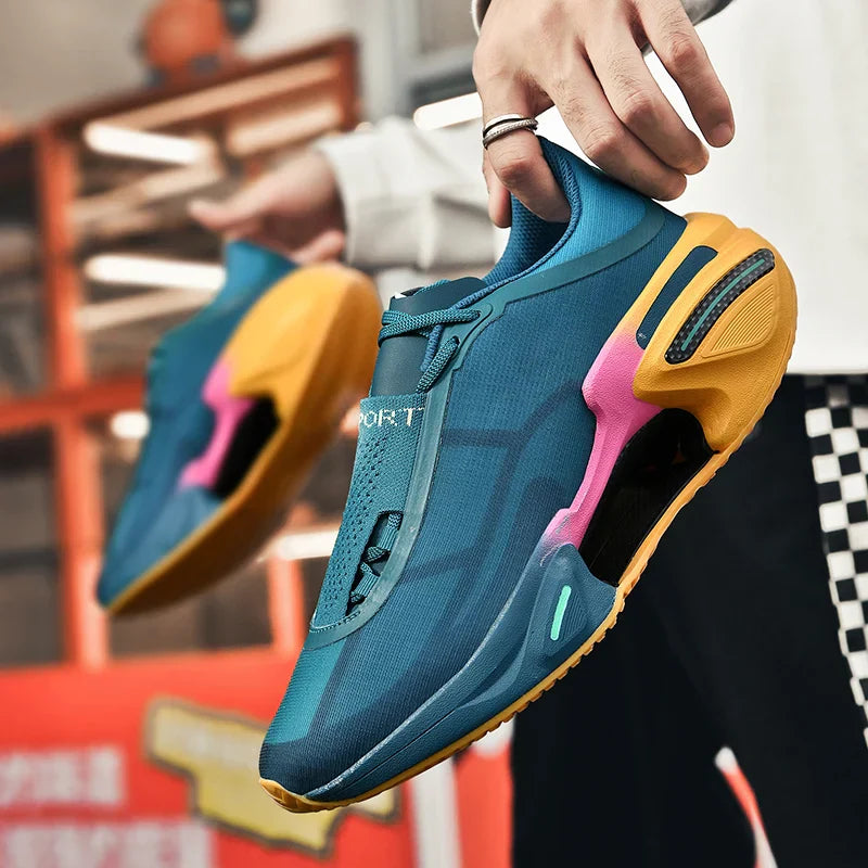 Herrsneakers med skumdämpning, strukturerad ovandel och gummigrepp