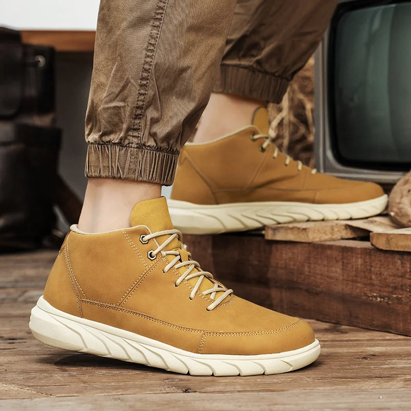Herr Höga Sneakers Med Dämpad Innersula Och Halkfri Sula