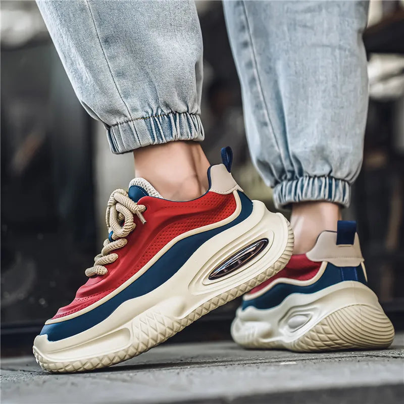 Herrsneakers Retro Mesh-Överdel Tjock Sula
