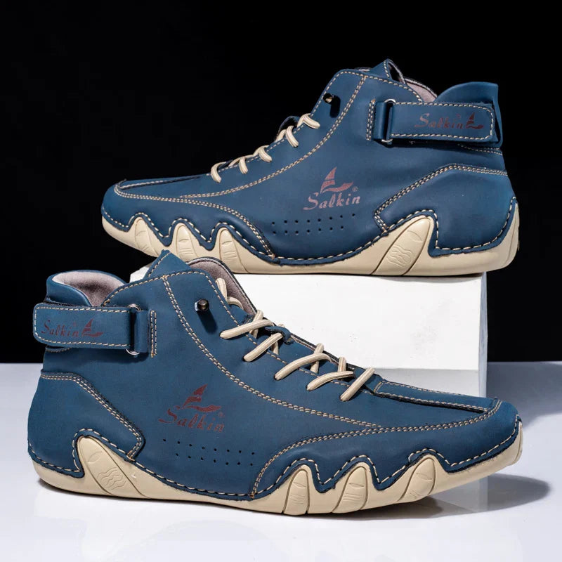 Herr Höga Sneakers Med Vågig Sula Och Sömmad Detalj