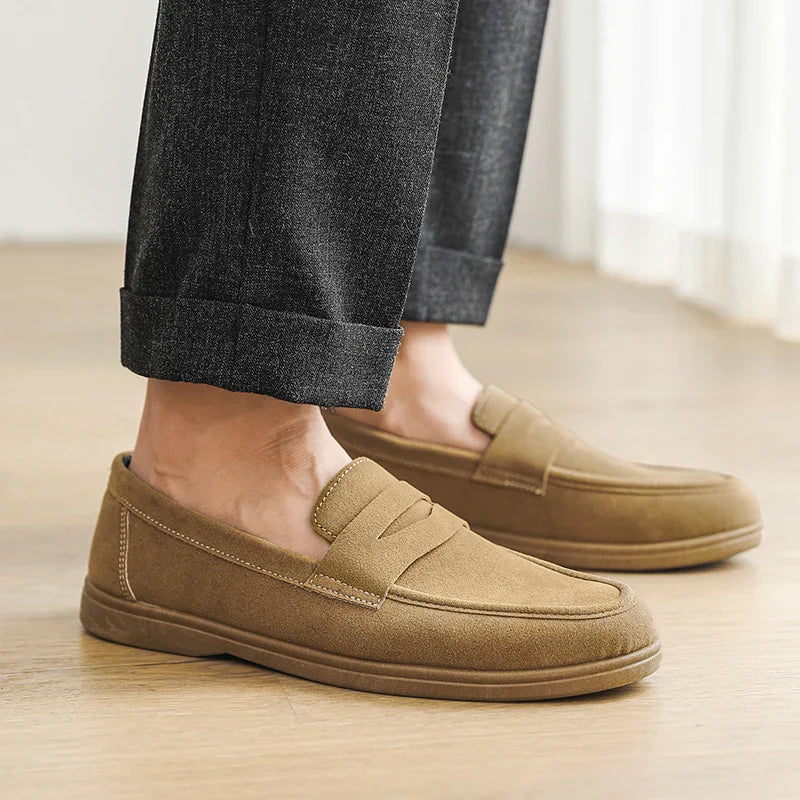 Herrloafers med Penny-Rem, Matt Yta och Dämpad Innersula