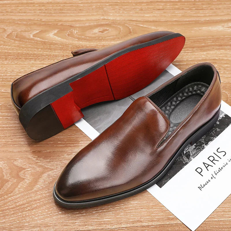 Herrloafers I Konstläder Med Vadderad Innersula Och Slätt Foder