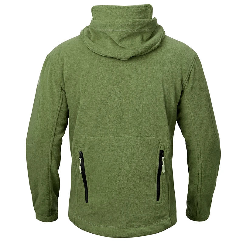 Män Vinter Fleece Jacka Med Taktisk Design