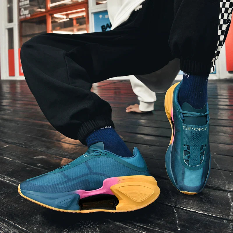 Herrsneakers med skumdämpning, strukturerad ovandel och gummigrepp