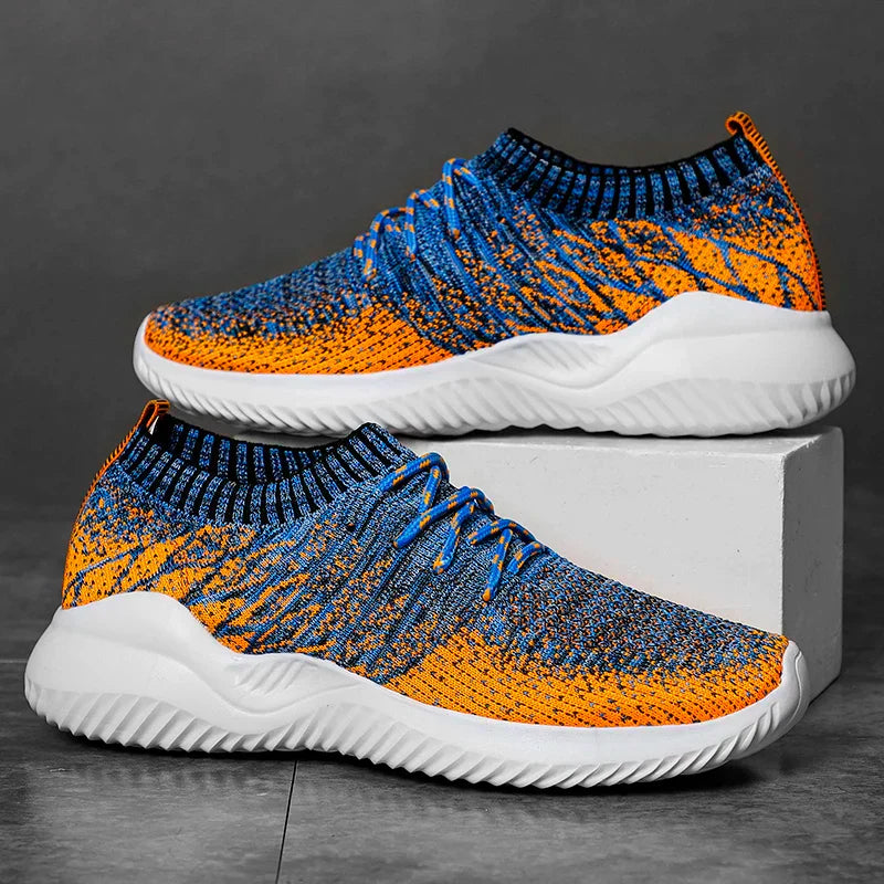 Herr Mesh Sneakers med Stretchkrage och Gummiyttersula