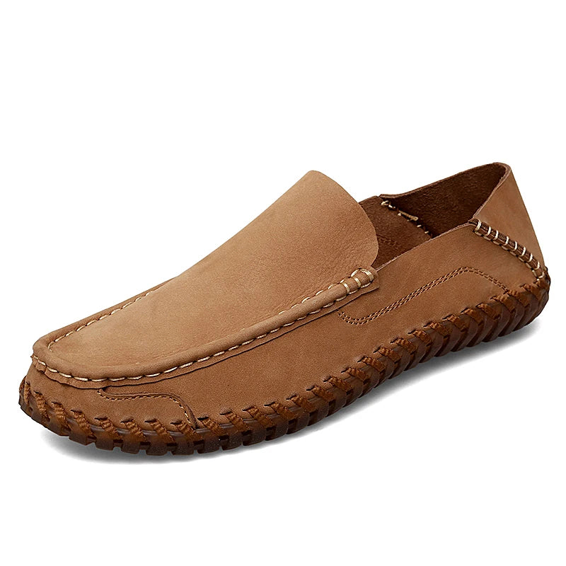 Herrloafers Slip-On Handbearbetade Halkfria