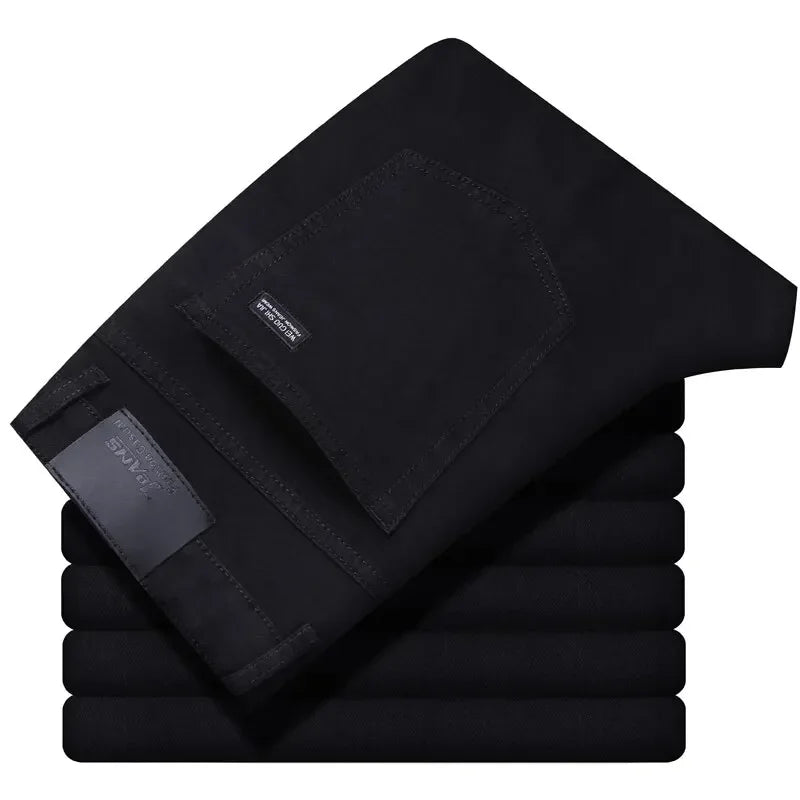 Herr Jeans Rak Ben Midjehöjd Förstärkta Söm