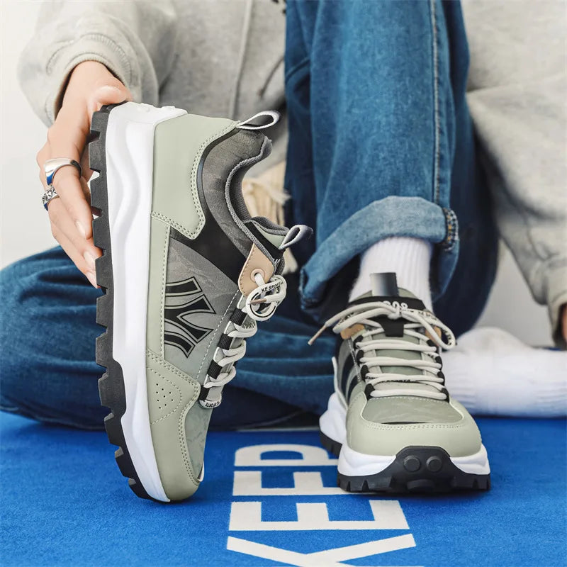 Herr Sneakers med Vadderad Innersula och Hållbar Yttersula