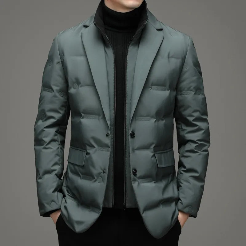 Män Zip-Up Vindjacka Med Kontrastdesign