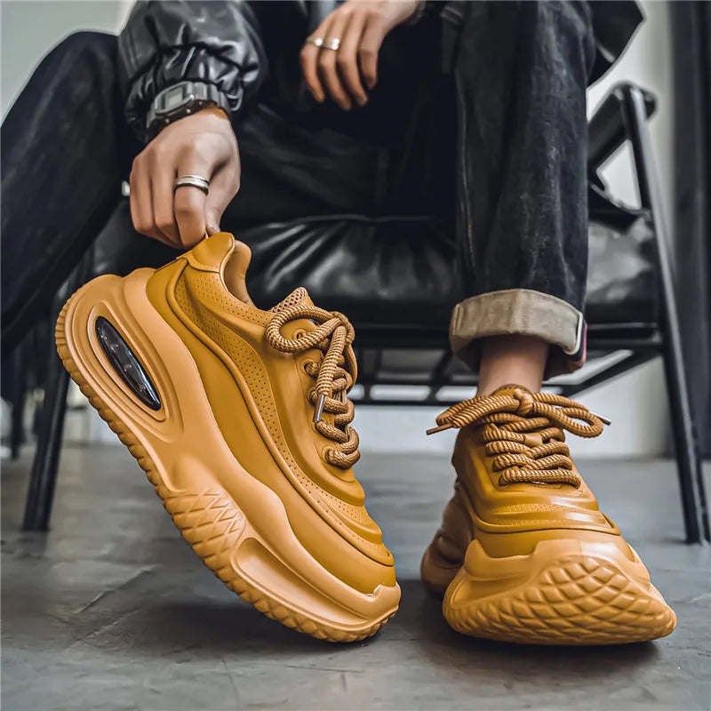 Herrsneakers Retro Mesh-Överdel Tjock Sula