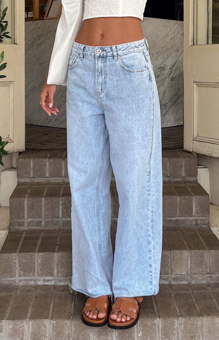 Kvinnors Vida Boyfriend-jeans med Medelhög Midja och Rå Kant